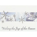 Silver Snowflakes in Forest Holiday Greeting Card (5"x7")